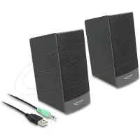 DeLOCK Stereo 2.0 PC Speaker with 3.5 mm stereo jack male and USB powered