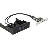 DeLOCK frontpaneel met 2x USB 3.0 + PCI Express kaart met 2x USB 3.0 - USB-adapter - PCIe - USB, USB 2.0, USB 3.0 - 4 aansluitingen