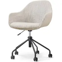 Nolon Bureaustoel Nout-Mae | chenille beige 57.5x85x59.5 cm bureaustoelen | NADUVI