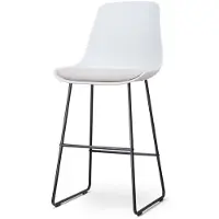 Nolon Barstoel Nino-Liv | kunststof wit 44.5x110.5x51.5 cm barkrukken | NADUVI