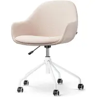 Nolon Bureaustoel Nout-Mae | chenille beige 57.5x85x59.5 cm bureaustoelen | NADUVI