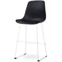 Nolon Barstoel Nino-Pip | kunststof zwart 44.5x110.5x51.5 cm barkrukken | NADUVI