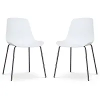 Nolon Set van 2 eetkamerstoelen Nora-Pip | kunststof wit 44.5x84x51.5 cm eetkamerstoelen | NADUVI