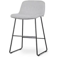 Nolon Barstoel Nino-Mats | chenille grijs 45x90x48 cm barkrukken | NADUVI