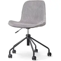 Nolon Bureaustoel Nout-Fé ribstof | ribfluweel grijs 52.5x84.5x54 cm bureaustoelen | NADUVI