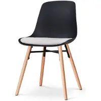 Nolon Eetkamerstoel Nena-Liv | kunststof zwart 44.5x84x51.5 cm eetkamerstoelen | NADUVI