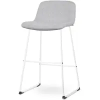 Nolon Barstoel Nino-Mats | chenille grijs 45x100x48 cm barkrukken | NADUVI
