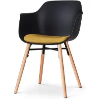 Nolon Eetkamerstoel Nena-Liz | kunststof zwart 57x82x43 cm eetkamerstoelen | NADUVI