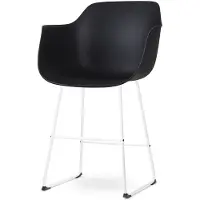 Nolon Barstoel Nino-Puk | kunststof zwart 56x98.5x55 cm barkrukken | NADUVI
