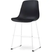 Nolon Barstoel Nino-Pip | kunststof zwart 44.5x100.5x51.5 cm barkrukken | NADUVI