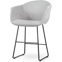 Nolon Barstoel Nino-Otis | chenille grijs 59.5x99.5x56 cm barkrukken | NADUVI