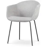 Nolon Eetkamerstoel Nora-Otis | chenille grijs 58x83x56 cm eetkamerstoelen | NADUVI
