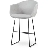 Nolon Barstoel Nino-Otis | chenille grijs 59.5x109.5x56 cm barkrukken | NADUVI