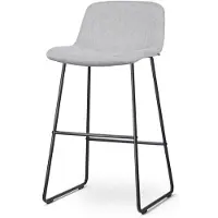 Nolon Barstoel Nino-Mats | chenille grijs 45x100x48 cm barkrukken | NADUVI
