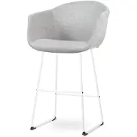 Nolon Barstoel Nino-Otis | chenille grijs 59.5x109.5x56 cm barkrukken | NADUVI