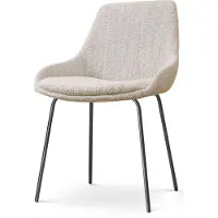 Nolon Eetkamerstoel Nora-Isa | chenille beige 54x86.5x54 cm eetkamerstoelen | NADUVI