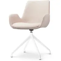 Nolon Eetkamerstoel Nola-Eef draaibaar | chenille beige 61.5x89x56.5 cm eetkamerstoelen | NADUVI