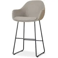 Nolon Barstoel Nino-Mae | chenille grijs 57.5x103x59.5 cm barkrukken | NADUVI