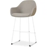 Nolon Barstoel Nino-Mae | chenille grijs 57.5x113x59.5 cm barkrukken | NADUVI
