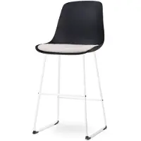 Nolon Barstoel Nino-Liv | kunststof zwart 44.5x110.5x51.5 cm barkrukken | NADUVI
