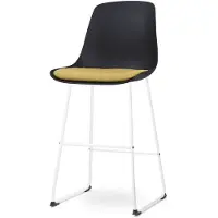 Nolon Barstoel Nino-Liv | kunststof zwart 44.5x110.5x51.5 cm barkrukken | NADUVI