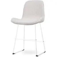 Nolon Barstoel Nino-Fé bouclé | teddystof beige 52.5x100x54 cm barkrukken | NADUVI