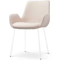 Nolon Eetkamerstoel Nora-Eef | chenille beige 61.5x89x56.5 cm eetkamerstoelen | NADUVI