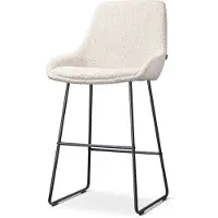 Nolon Barstoel Nino-Isa bouclé | teddystof beige 54x102x54 cm barkrukken | NADUVI