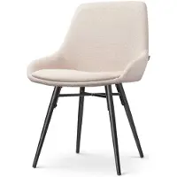 Nolon Eetkamerstoel Nena-Isa | chenille beige 54x86.5x54 cm eetkamerstoelen | NADUVI