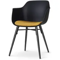 Nolon Eetkamerstoel Nena-Liz | kunststof zwart 56x82x55 cm eetkamerstoelen | NADUVI