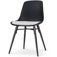Nolon Eetkamerstoel Nena-Liv | kunststof zwart 44.5x84x51.5 cm eetkamerstoelen | NADUVI