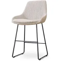 Nolon Barstoel Nino-Isa | chenille beige 54x102x54 cm barkrukken | NADUVI