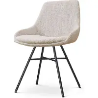 Nolon Eetkamerstoel Noa-Isa | chenille beige 54x85.5x54 cm eetkamerstoelen | NADUVI