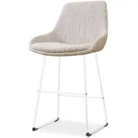 Nolon Barstoel Nino-Isa | chenille beige 54x102x54 cm barkrukken | NADUVI
