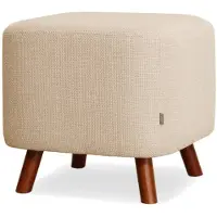 Nolon Julia poef | chenille beige 44x39x44 cm hockers | NADUVI