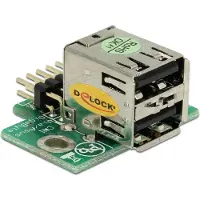 DeLOCK USB Pinheader male to 2 x USB 2.0 female - up