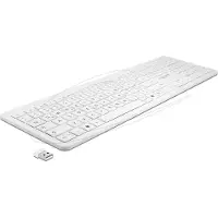 DeLOCK USB Keyboard 2.4 GHz wireless white (flat)
