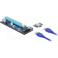 DeLOCK Riser Card PCI Express x1 to x16 with 60 cm USB cable
