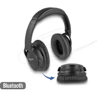 DeLOCK Bluetooth 5.0 Headphones Over-Ear foldable with integrated Microphone and intense Bass, up to 20 hours playback time
