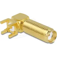 DeLOCK RF connector SMA female 90 – soldeerbaar – 50 Ohm