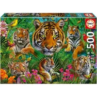 Educa - puzzel - 500 stuks - Tijger Jungle