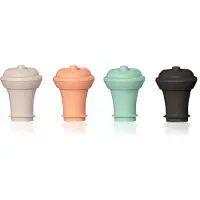 VacuVin Vacu Vin Wine Stoppers Colored Loop Verschillende verschillende Kunststof
