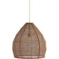 Light & Living hanglamp Ø50x50 cm makassar zijde chocolade