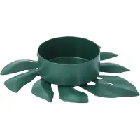 QUVIO Waxinelichthouder - Blad - 9 x 8 x 2 cm - Groen