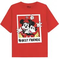 Disney Meisjes Bestfriends Mickey & Minnie Mouse T-Shirt (Rood)