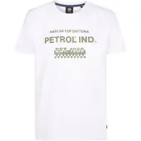 Petrol Industries Shirt 'Horizon' olijfgroen / wit