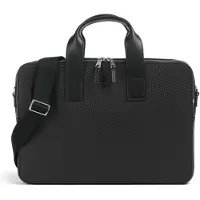 Lacoste Handtas 'Sac ordinateur Chantaco en Cuir Noir' zwart
