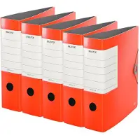 Leitz kwaliteitsordner SOLID, A4, rugbreedte 82 mm, 5 stuks, lichtrood