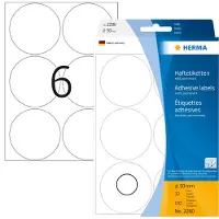 Herma Multipurpose-etiketten, Ø 50 mm, rond wit, permanent hechtend, om met de hand te - 2 stuks