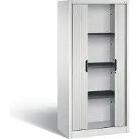 C+P Omnispace rolluikkast, 4 OH, afsluitbaar, B 800 x D 420 x H 1660 mm, staal/kunststof, lichtgrijs